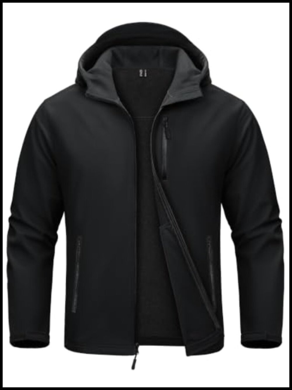 MAGCOMSEN Waterproof Fleece Lined Softshell Rain Jacket